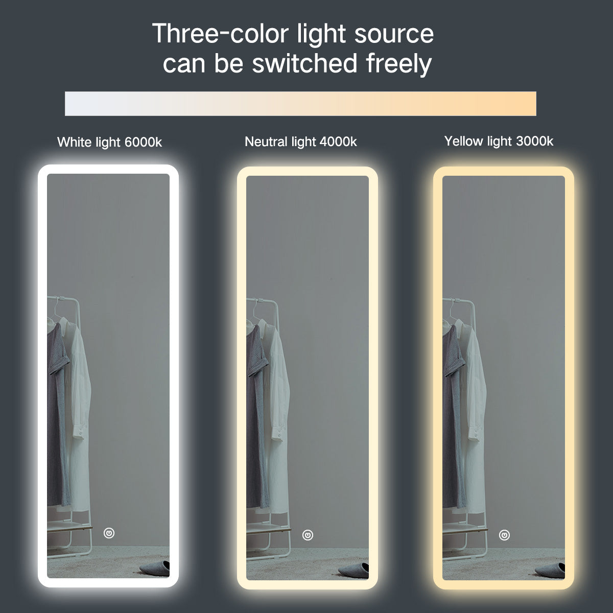 Full Length Bedroom Dressing Mirror with Lights
