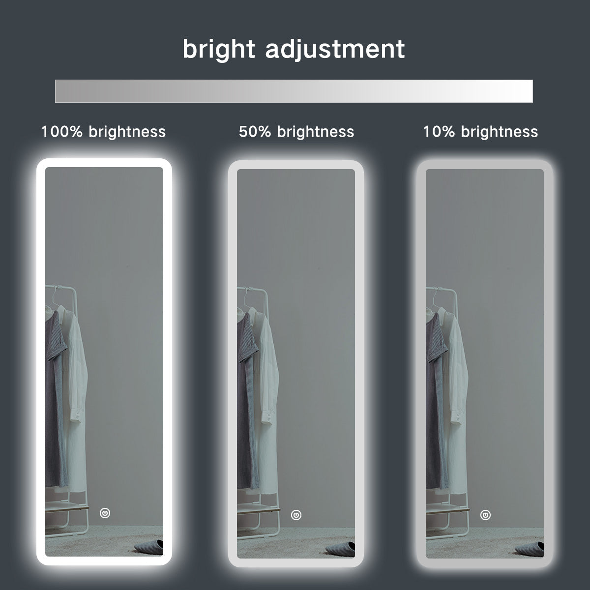 Full Length Bedroom Dressing Mirror with Lights