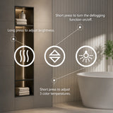 24"x 32" Smart Anti-Fog LED Bathroom Mirror with Lights and Front Light & Backlit, 3 Color Temperatures, Dimmable, Memory Function, Rectangle Modern Vanity Mirror