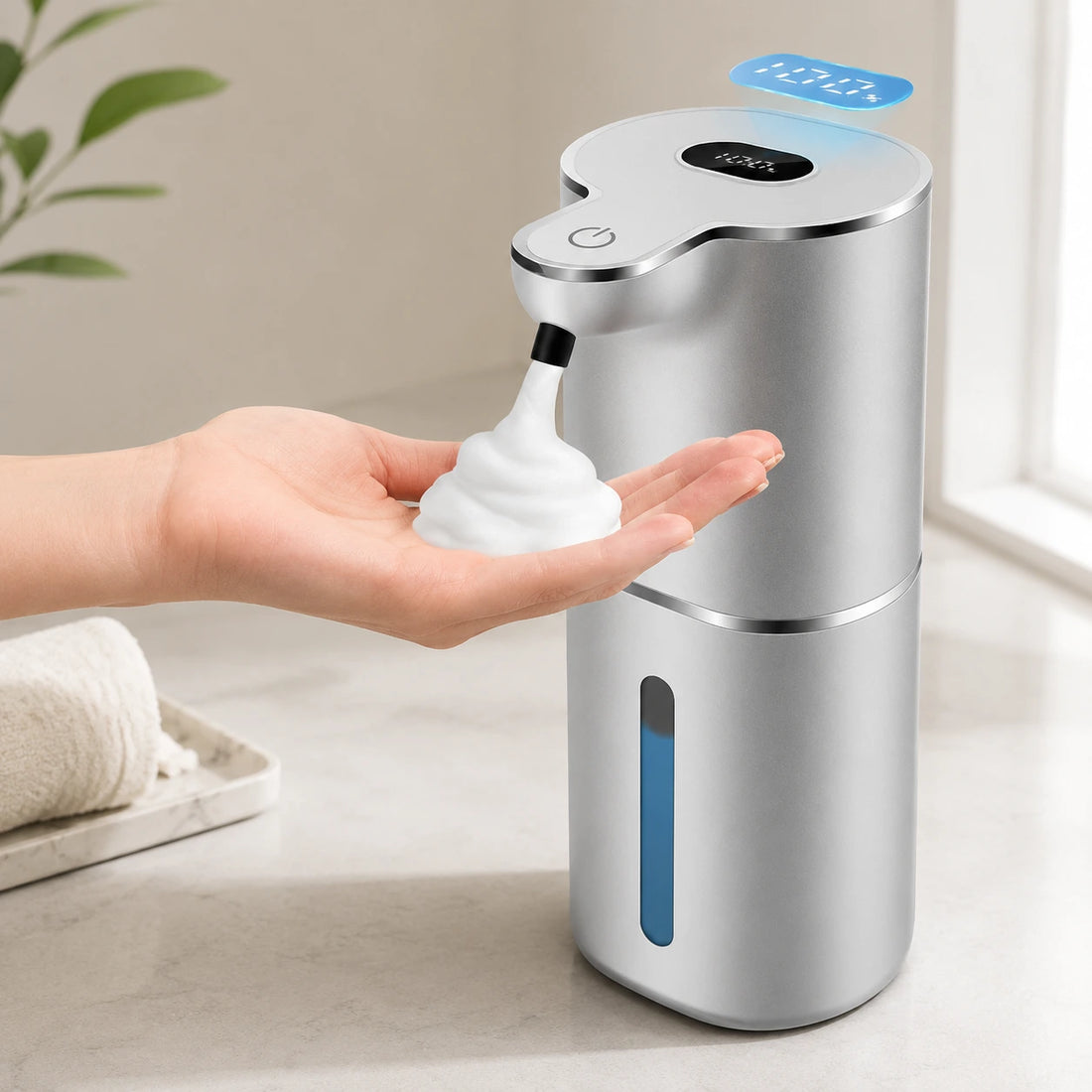 Touchless Soap Dispenser, Stainless Steel, Clog-Free