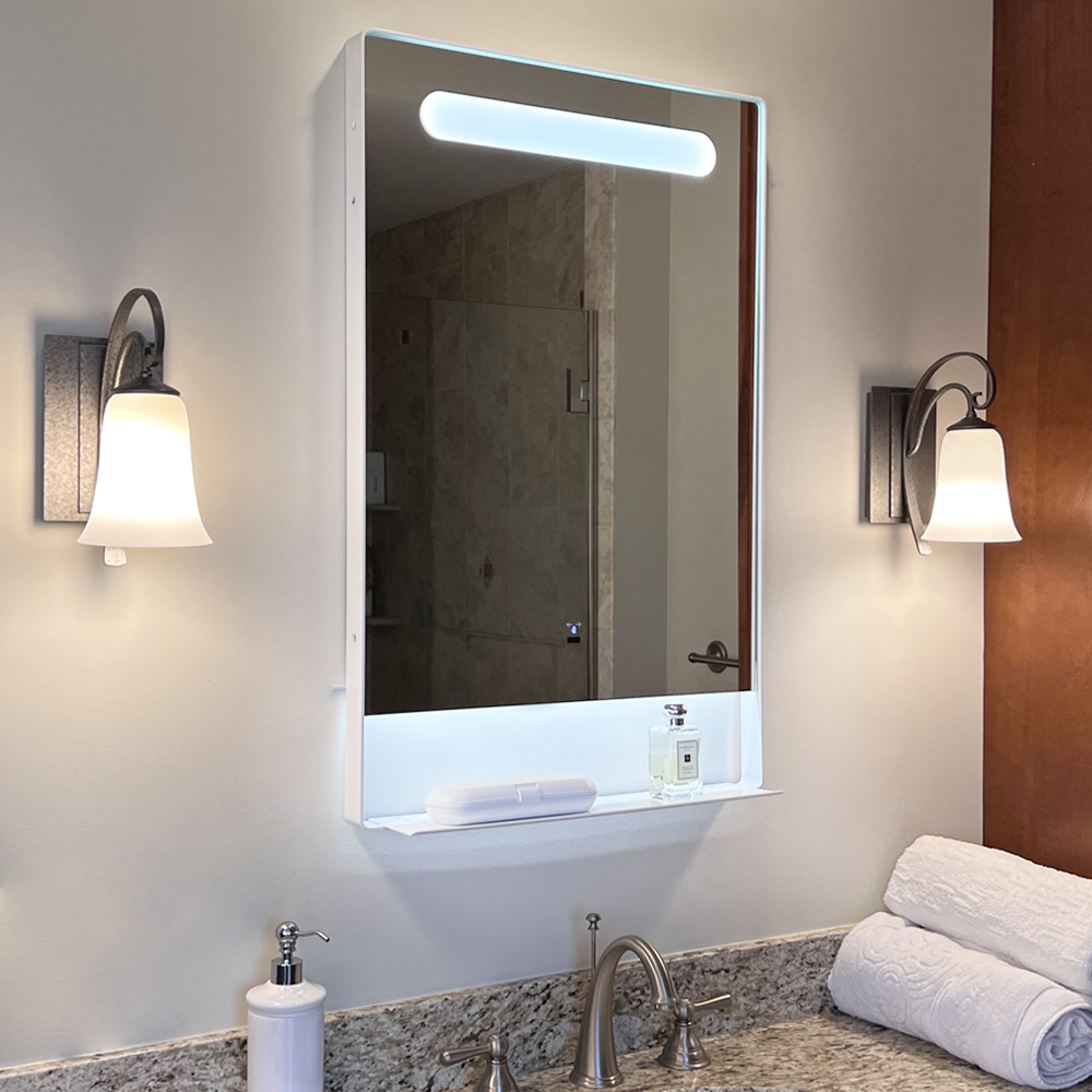 22x34 Bathroom Vanity Mirror with Light, Shelf