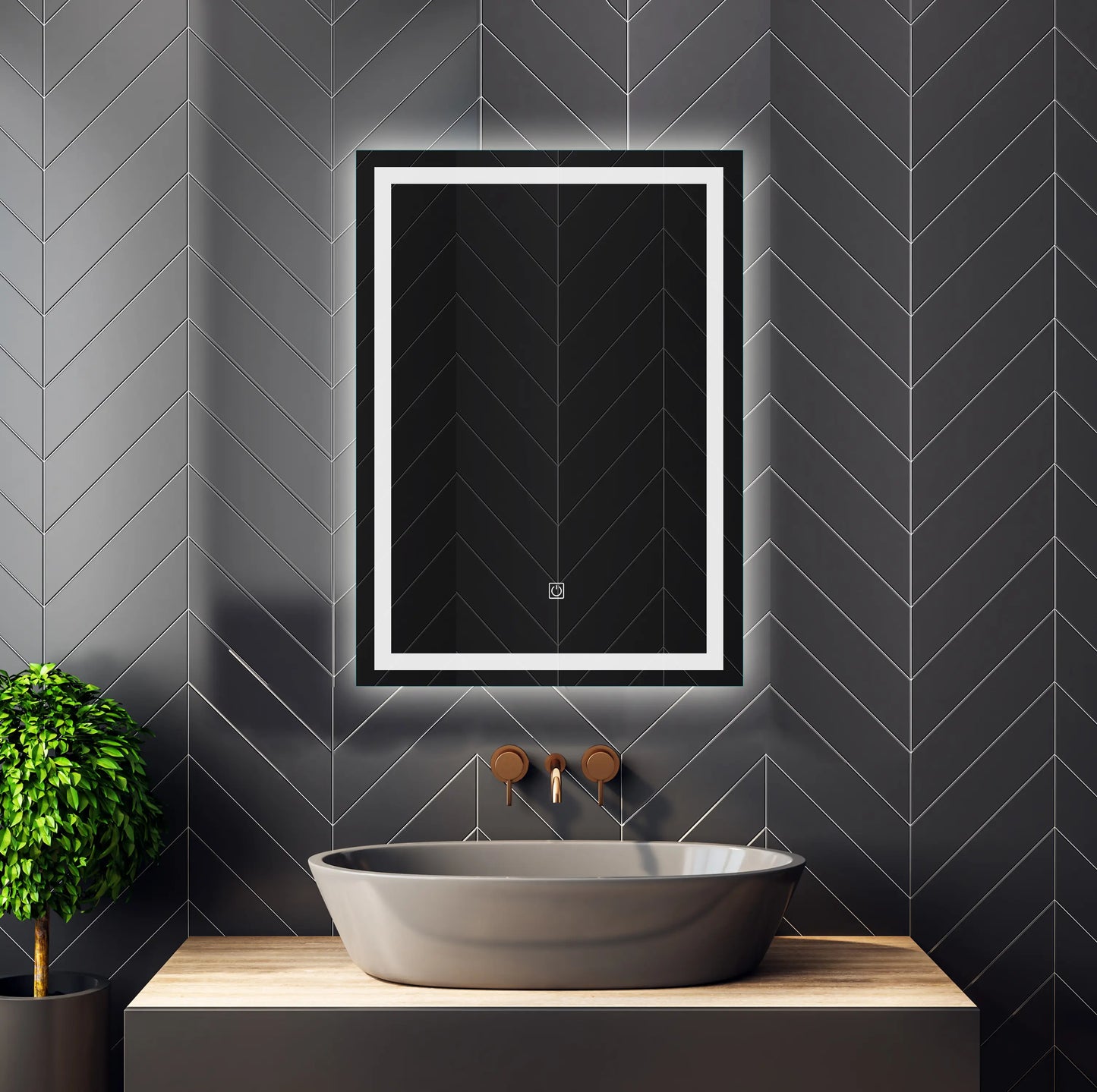 Rectangle Bathroom Vanity Mirror with Lights