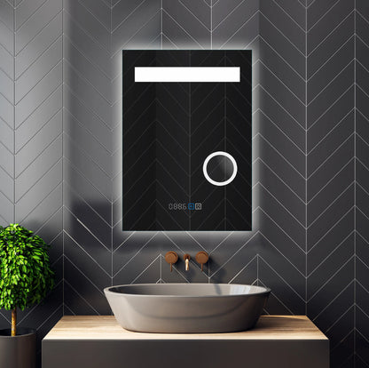 3x Magnifying Smart Bathroom Mirror with Lights, Anti Fog (Defogger)