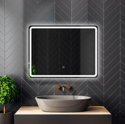 LED Lighted Wall Mount Frameless Bathroom Vanity Mirror