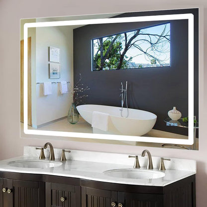 Led Lighted Bathroom Mirror Dimming Bathroom Vanity Mirror Touch Switch,  Memory Function, Defogger, Wall Mirror with Lights (Horizontal or Vertical)