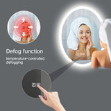 Oval LED bathroom vanity mirror 24x32 with anti-fog