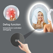 24x32 LED Lighted Oval Bathroom Vanity Mirror, Defogger