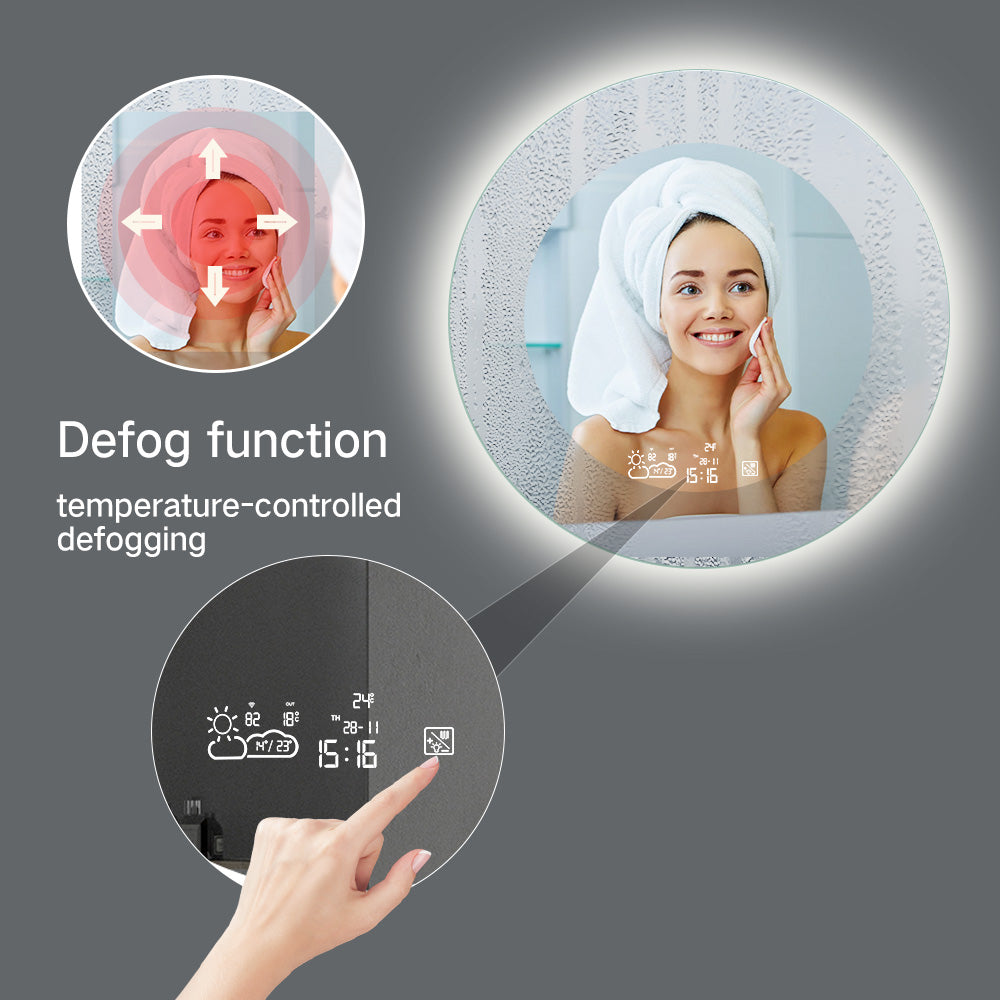 Smart Wifi Round Vanity Mirror with Lights