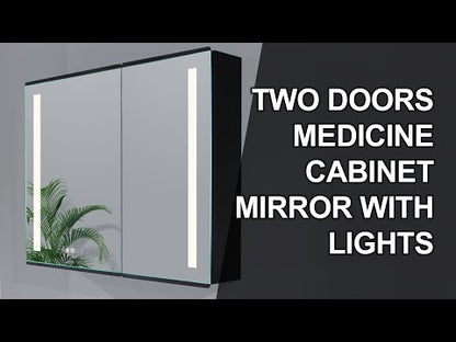 34x26 Medicine Cabinet Bathroom Mirror, Defogger