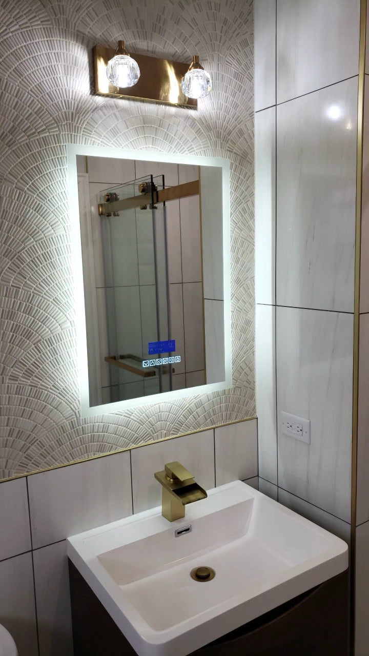 Customer install · daylight backlit rectangle