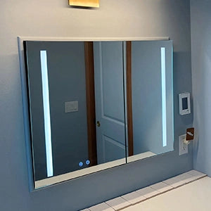 Customer install · LED medicine cabinet