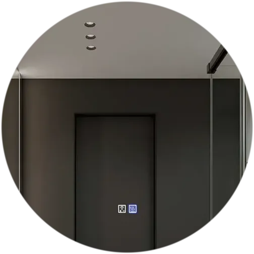 TACOVICI round LED bathroom mirror